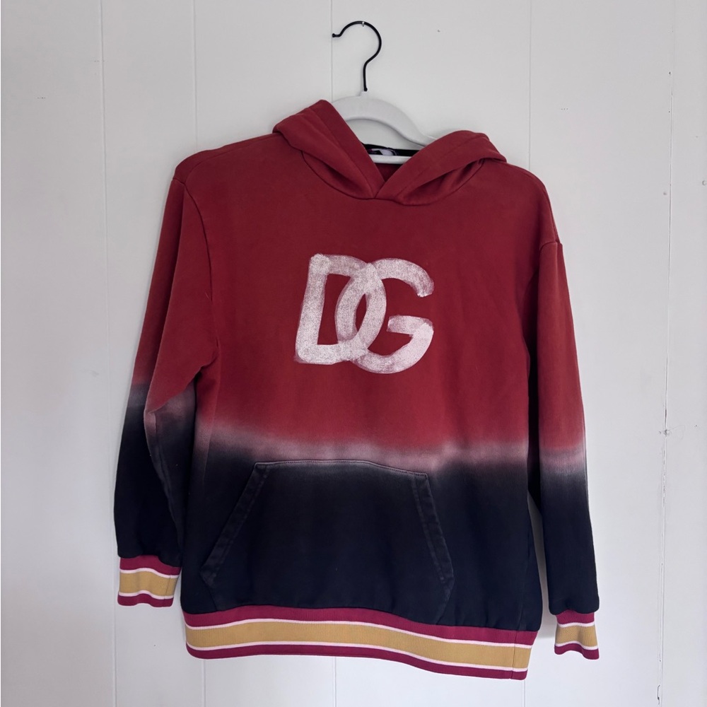 Boys Dolce & Gabbana Rust Red & Black Hoodie